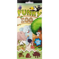 Tim The Toyman Funky Zoo 170+ Stickers/ 4 Sheets - Theodist